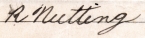 Reginald Nutting signature