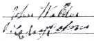 John Walder and Eliza Capon signatures