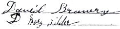 Mary Walder and David Bravery signature