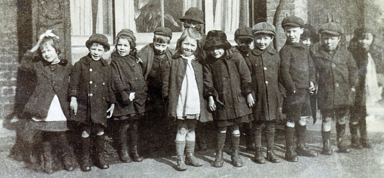 Children's outing 1920's, my father is 4th from the left